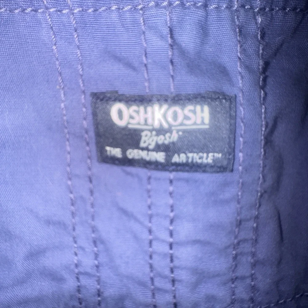 Vintage Oshkosh B'gosh Vestbak Boys Blue‎ Overalls Waving Walrus 2T
